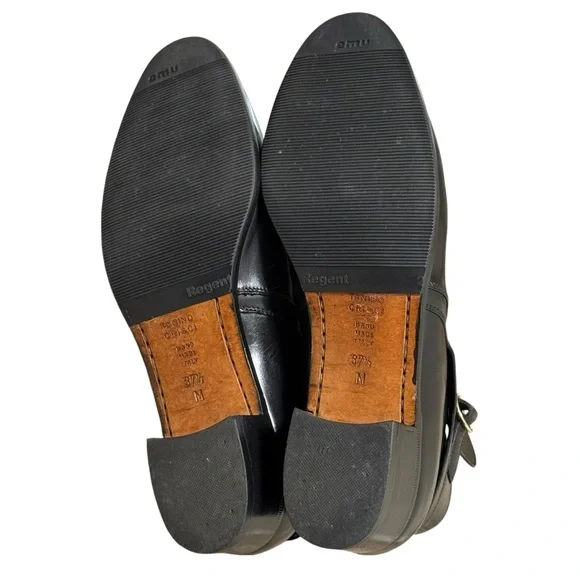 Tanino Crisci Black Leather Ankle Boots Size 37.5 Buckle Strap